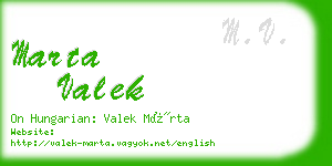 marta valek business card